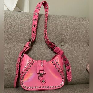 Pink adjustable shoulder bag
